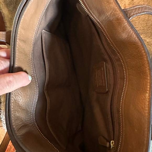 Large Coach Purse. 14” high 15” wide. Excellent condition. Leather - Picture 3 of 5